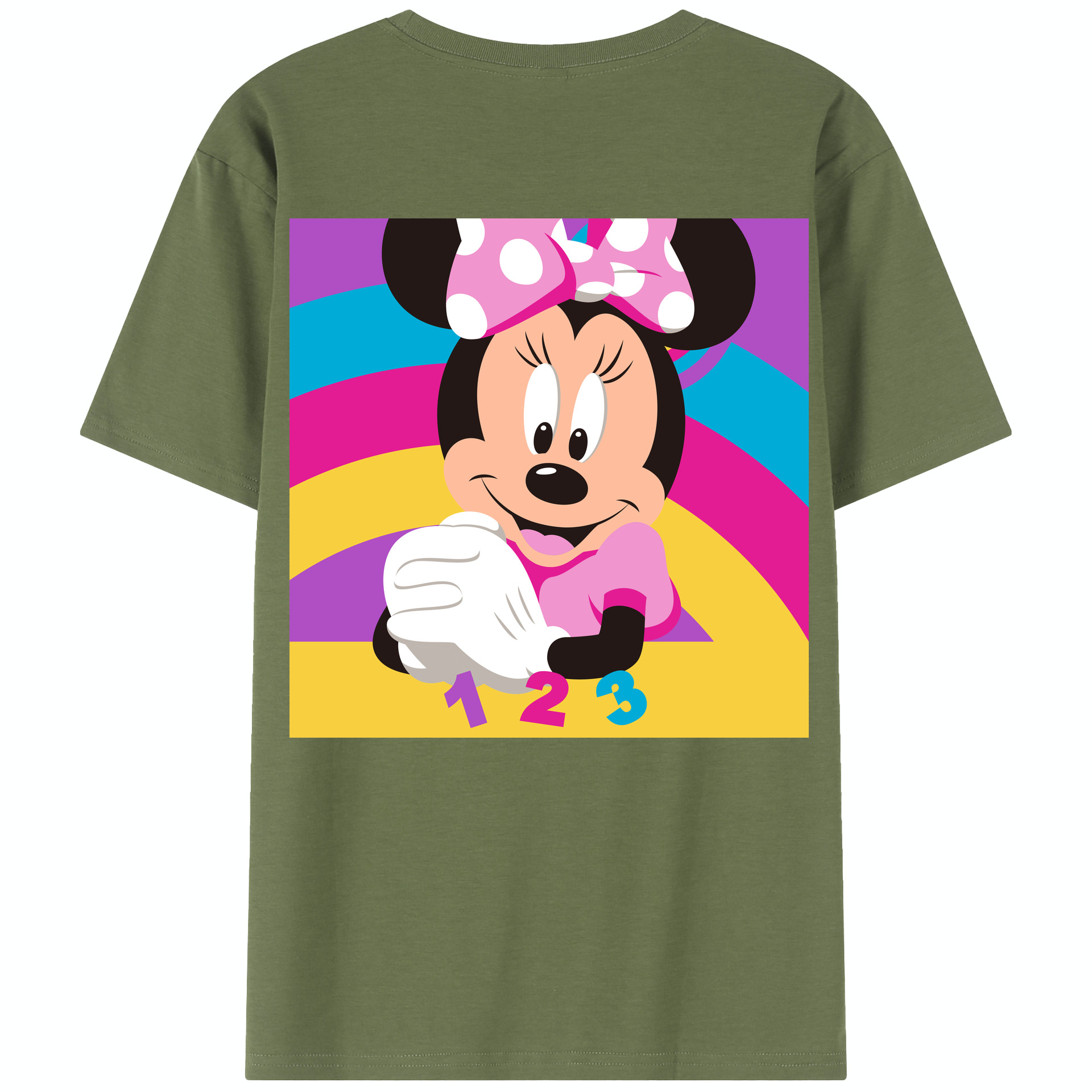 （画像用） ミッキーマウス Mickey Mouse 綿100％半袖Tシャツ（背面プリント）